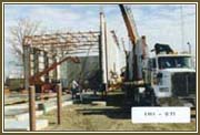 Unloading the panels from IHI trucks